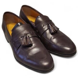 Johnston&Murphy Men's Tassel Loafers in Dark Brown Leather Dress Shoes. 10.5 M.